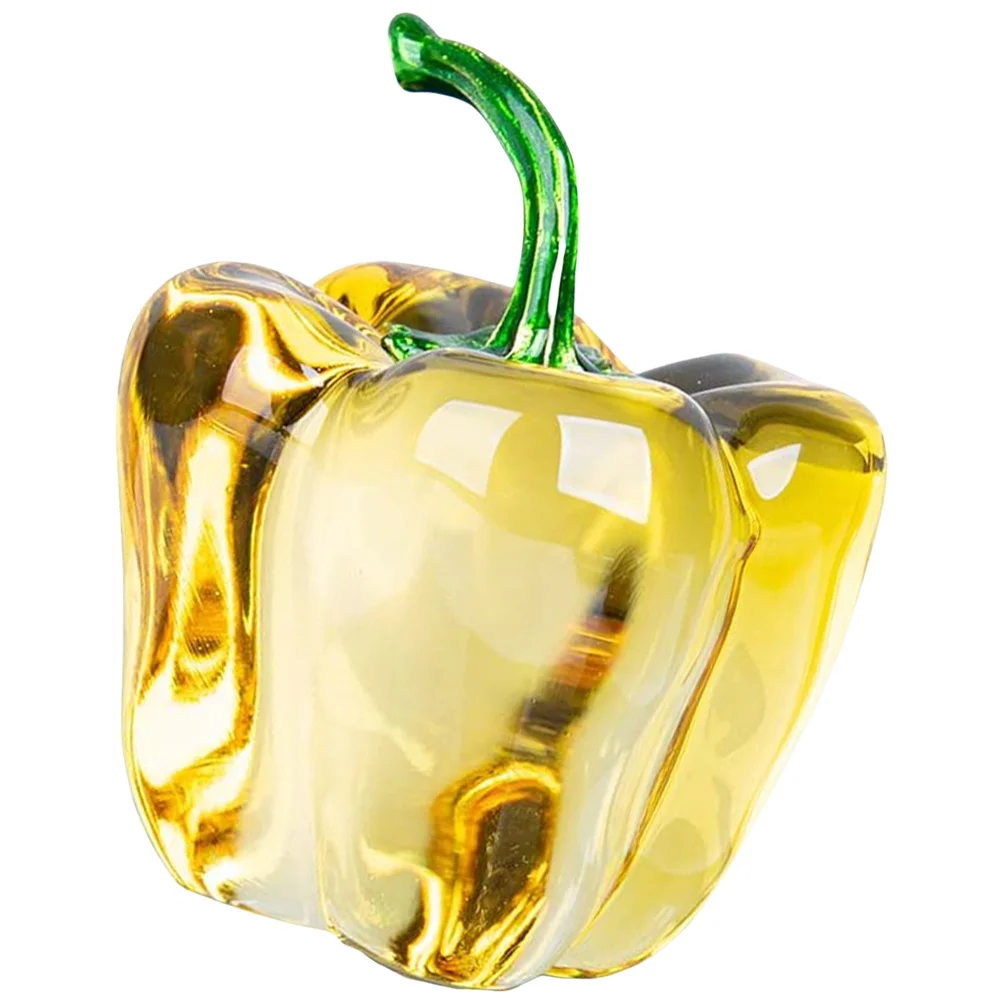 

Exquisite Crystal Chili Statue Bell Decoration for Office Desk Living Room Tabletop Decor Festive Party Supplies