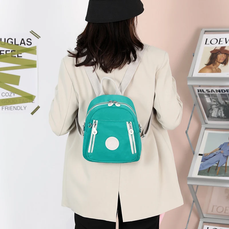 Small Women Backpack Nylon Rucksack School Female Backpack Multifunctional Girls Travel Daypacks Shoulder Bags Bolsas 8 Color