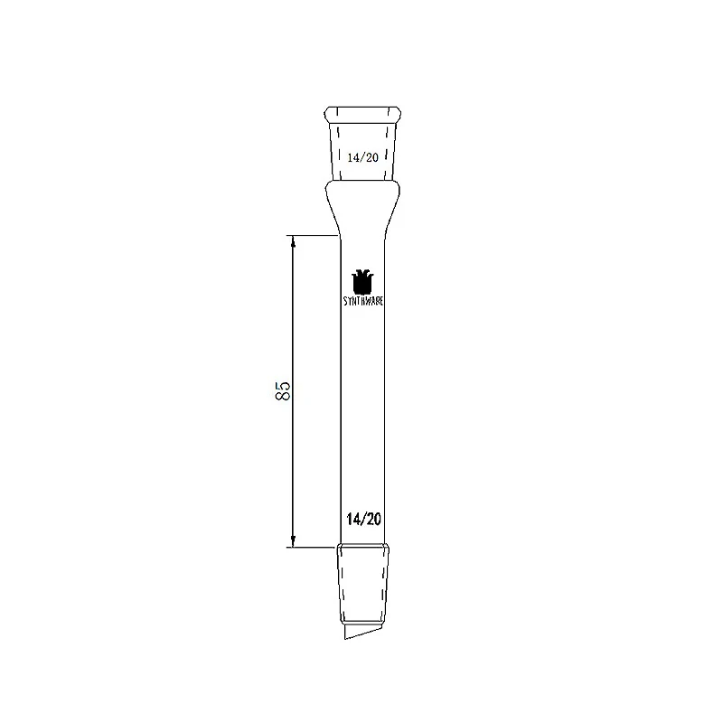 SYNTHWARE Micro air condenser, Joint 14/20, Effective length 100mm, COLUMN, AIR REFLUX, 14/20 JOINT, Borosilicate glass, C221420