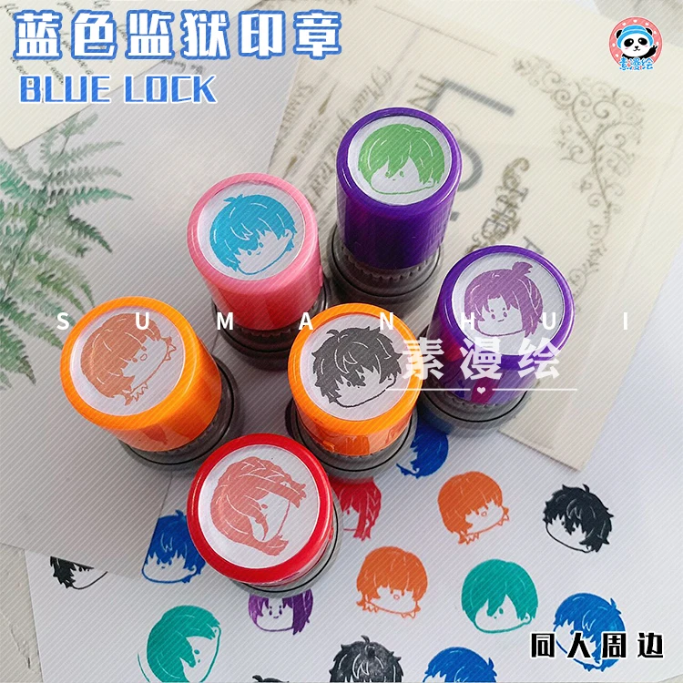 Anime BLUE LOCK Isagi Yoichi Nagi Seishiro Bachira Meguru Cosplay Cartoon Seal Stamp Stamper DIY Signet Decor Adorn Xmas Gift