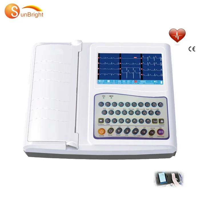 SUN-8121 Hot Sale Medical Electrocardiograph Portable Machine 12 Lead 12 Channel ECG Digital Cardiograph Machine