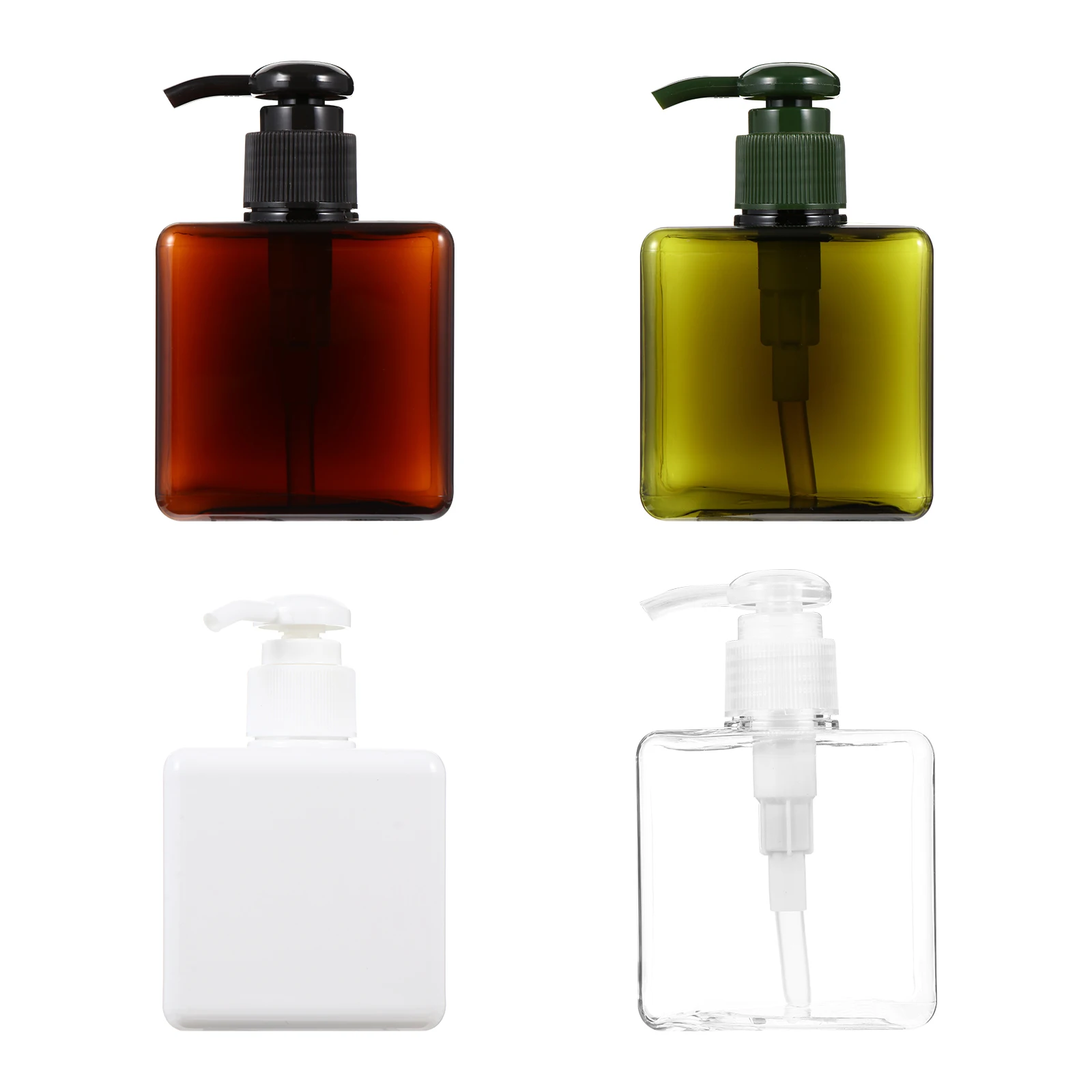 

4 Pcs Travel Plastic Pressure Bottle Set Durable Portable Toiletries Container for Shampoo Lotion Storage Refillable Bottles
