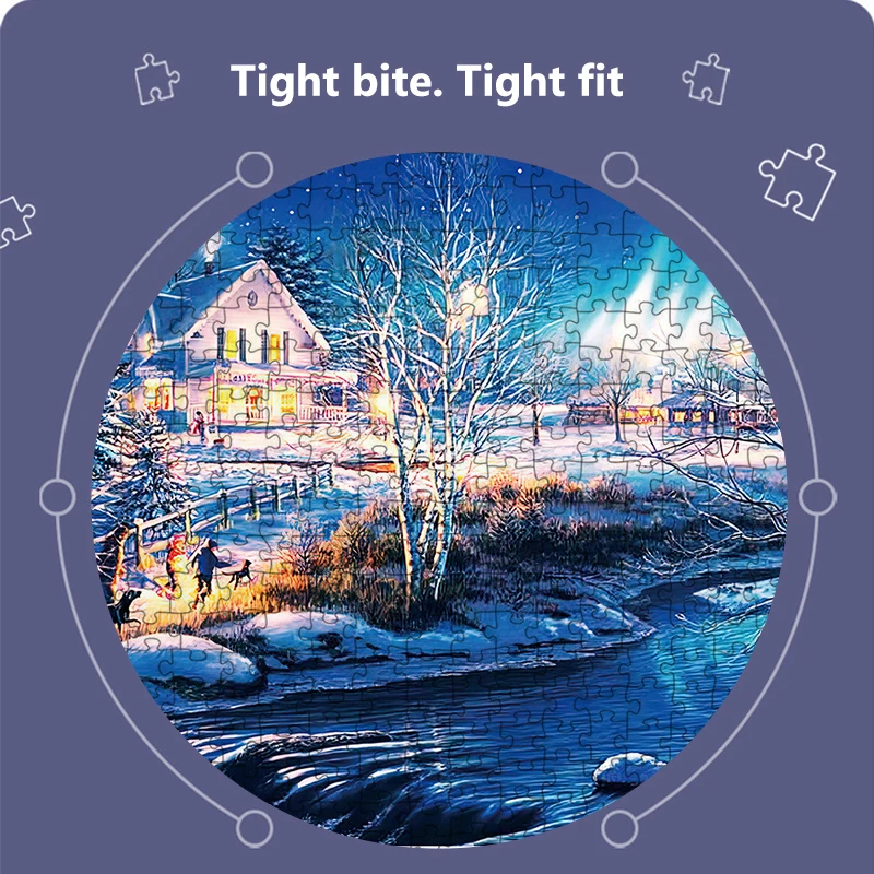 70*50cm Adult Puzzle 1000 Pieces Paper Jigsaw Puzzles Snow Night Famous Paintings Series Learning Education Craft Toys