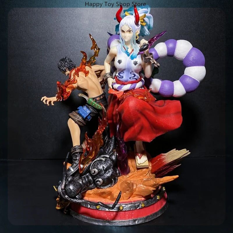 30cm One Piece Ace Yamato Fantastic Coorperation Anime Figure Model Statue Boys Collection Desktop Decoration Ornament Toys Gift