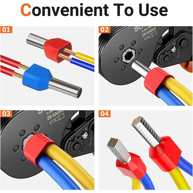 ABZS Twin Wire End Ferrules Set, 600 Pieces Insulated Twin Wire End Ferrules Multicoloured Insulation Sleeves Set