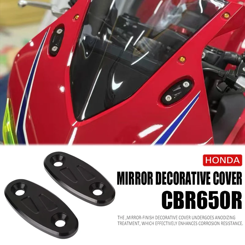 Motorcycle Accessorie Rearview Mirror Seat Decorative Cover For Honda CBR650R CBR500R CBR400R CNC cbr650r Mirror Base Hole Cap