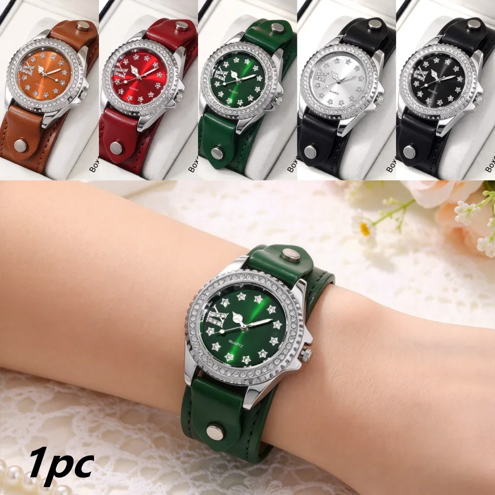 1PC Retro Versatile Fashion Women's Quartz Watch with Multiple Colors To Choose From, Suitable for Wearing in Various Occasions