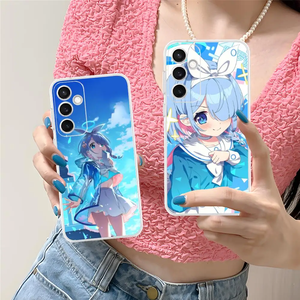 Blue Archive Arona Phone Case for Samsung Galaxy S25 S24 S23 S22 S21Plus FE Ultra Soft TPU Clear Shockproof Cover
