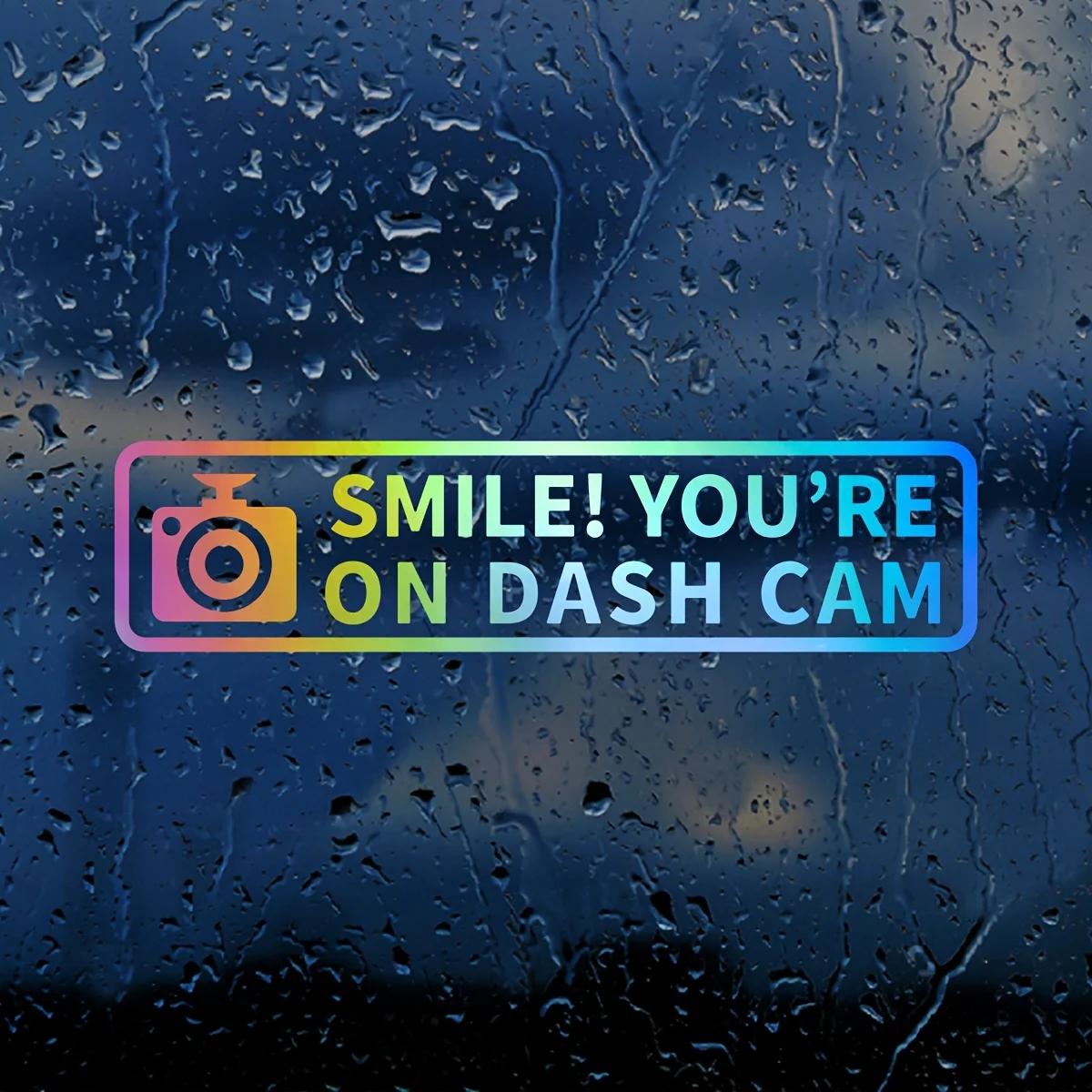 1X Smile You Are on Dash Cam Art Car Stickers Car Styling Vinyl Reflective Decal Sticker for Automobile Motorcycle Windows Decor