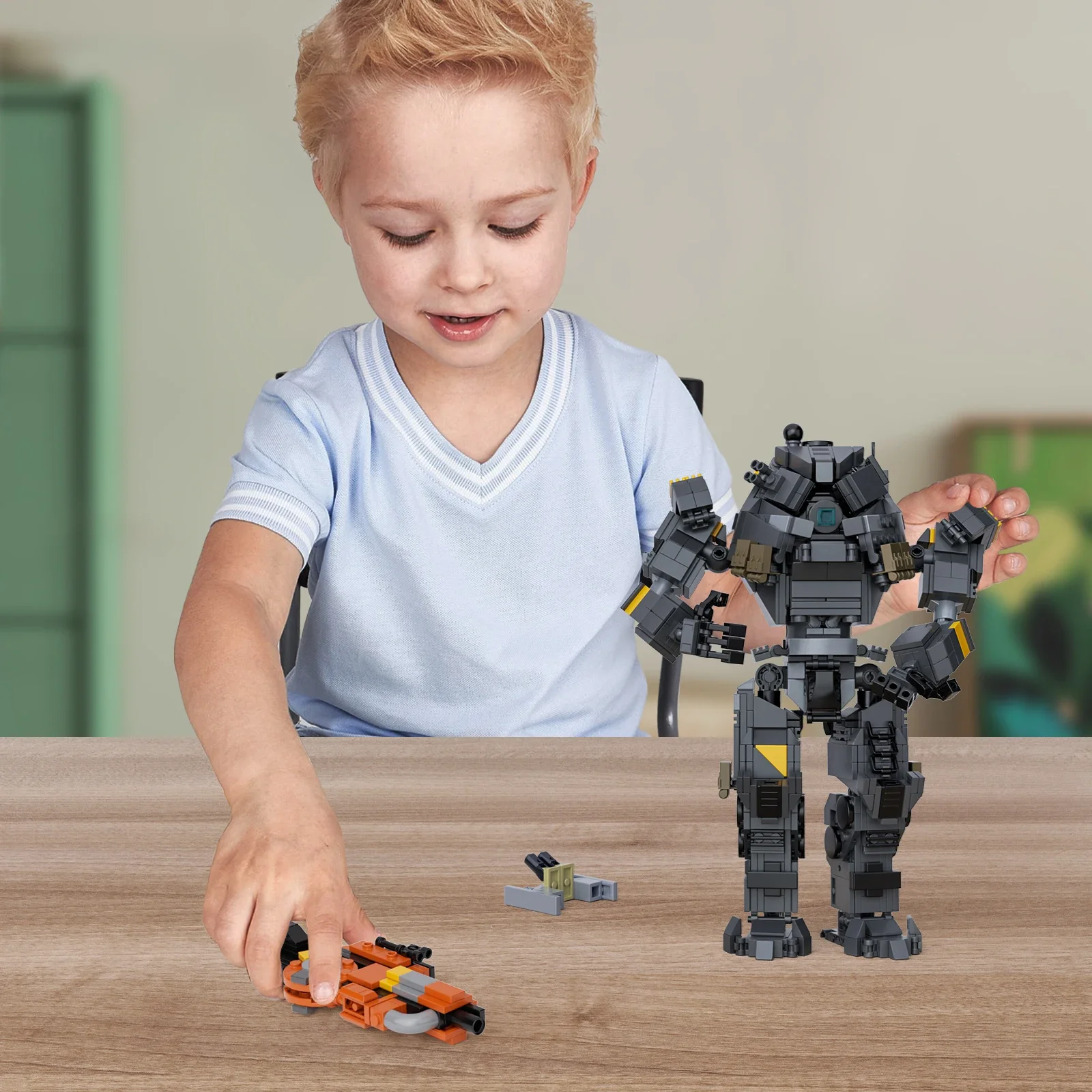 MOC Ideas Game Battle Robot Lon-class Titan Mecha Model Titanfalls Robot Building Blocks Set DIY Kids Puzzle Toys Birthday Gift