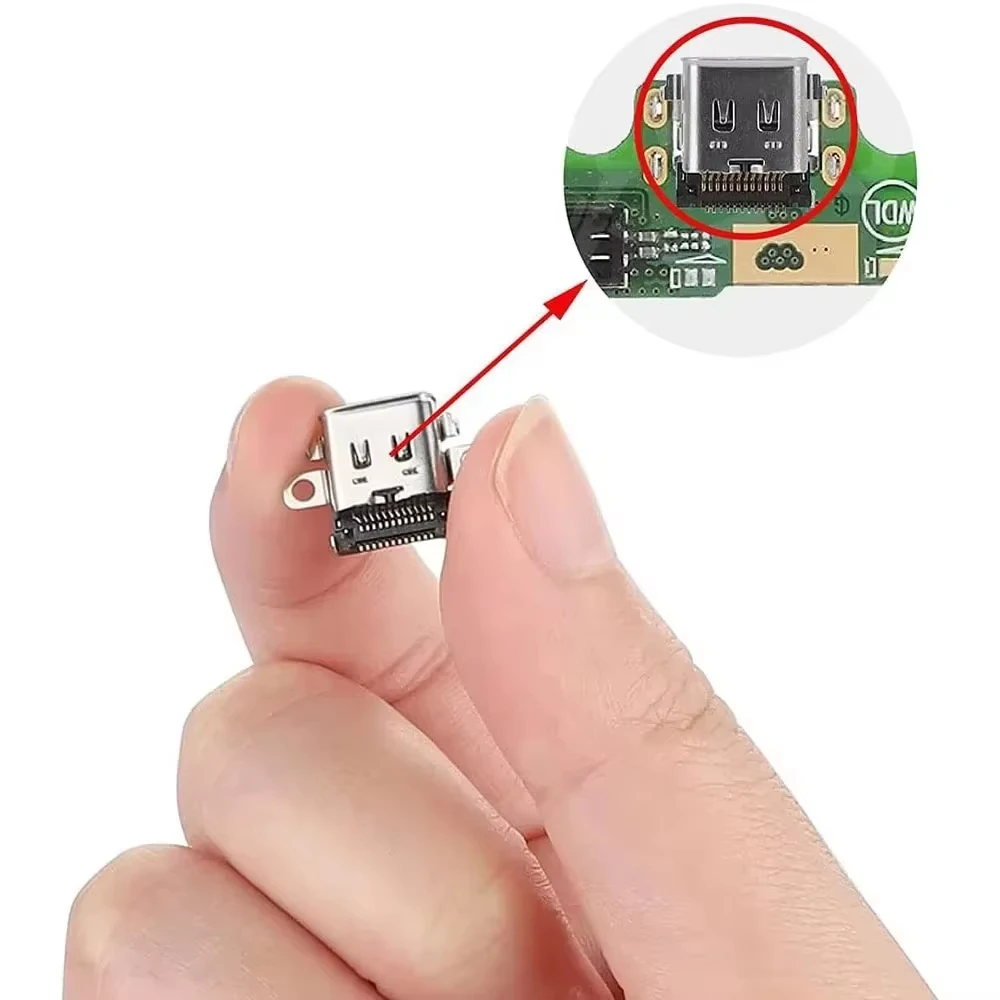 2/5/10pcs Charging Socket Port Type-C Power Connector USB Charging Port Dock for Nintendo Switch NS Lite NS OLED Game Consoles view 2