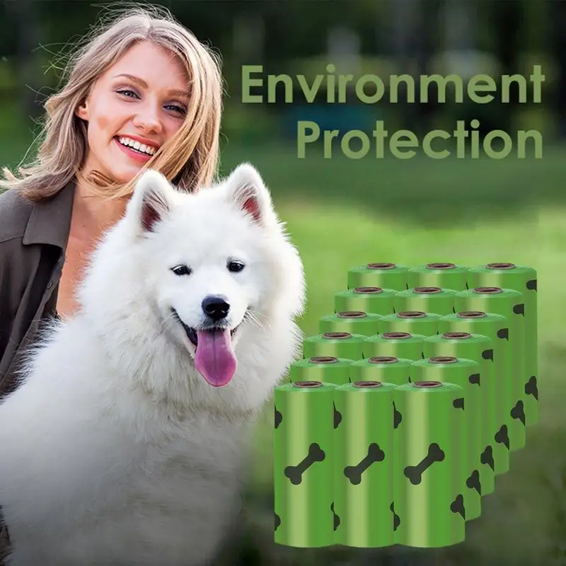 

Dog Poop Bags Rolls Pet Waste Bags Cats Litter Cleaning Accessories Leak Proof Pet Waste Trash Holder For Travel Walking Park