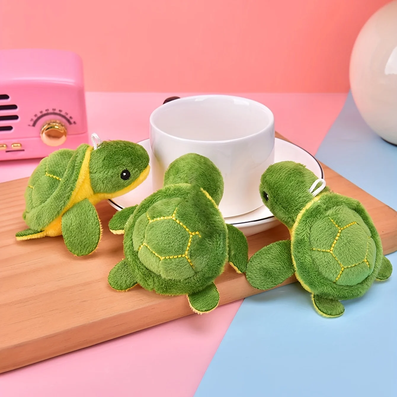 1Pcs Durable Turtle Design Pet Grinding Teeth Plush Toy Cartoon Mini Turtle Plush Interactive Dog Toy