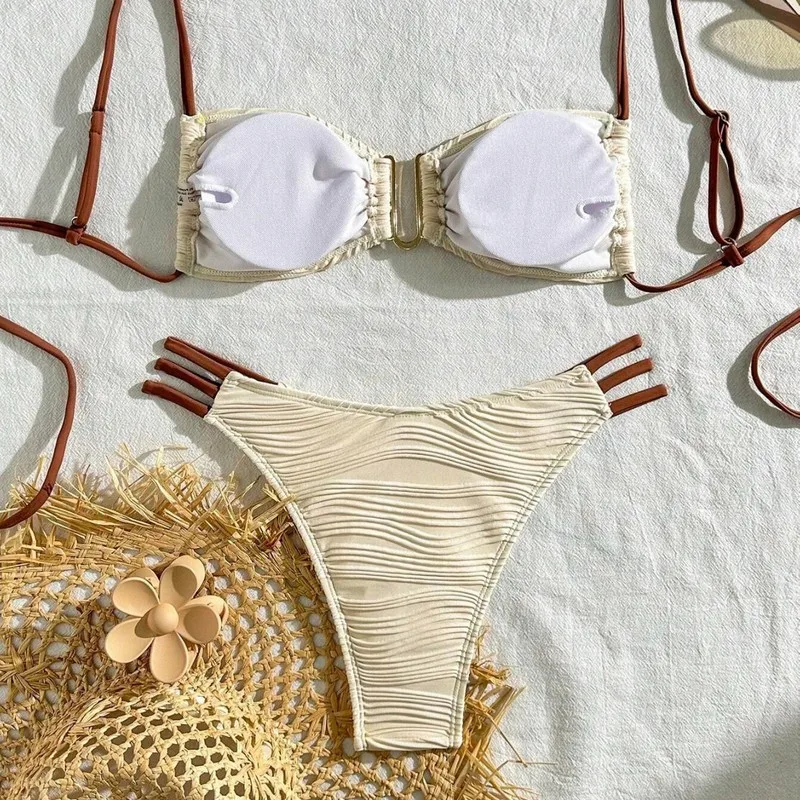 2026 Sexy Bikini Swimwear Three-piece Summer Comfortable Women's Swimsuit Two-piece Female Biquini Bathing Suit Beach Clothing