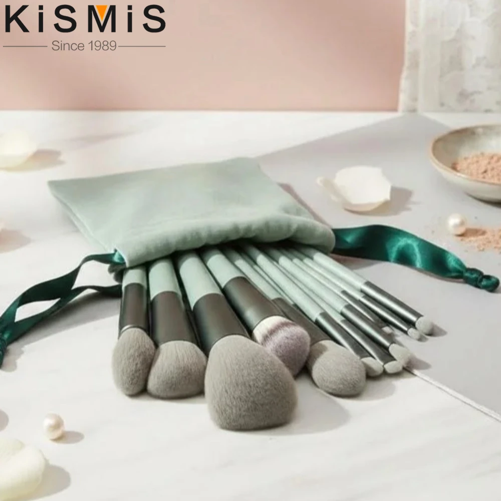 Conjunto Profissional de 13 Pincéis de Maquiagem para Olhos, Base e Pó - Ferramentas de Beleza para Maquiagem Impecável