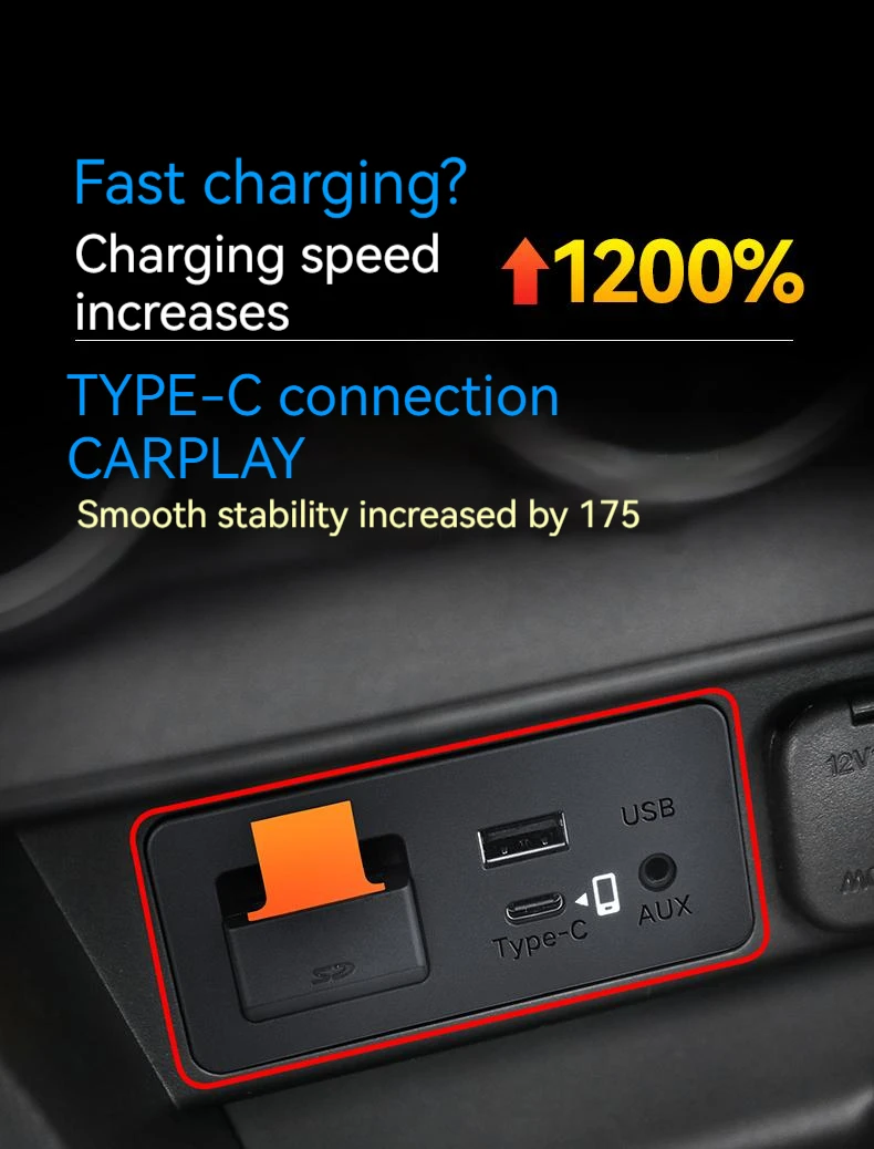 Type-c Fast Charging Bluetooth Wireless Apple CarPlay Android Auto Adapter Hub OEM for Retrofit Mazda 2 3 6 CX30 CX5 CX8 CX9 MX5 – Detail 6