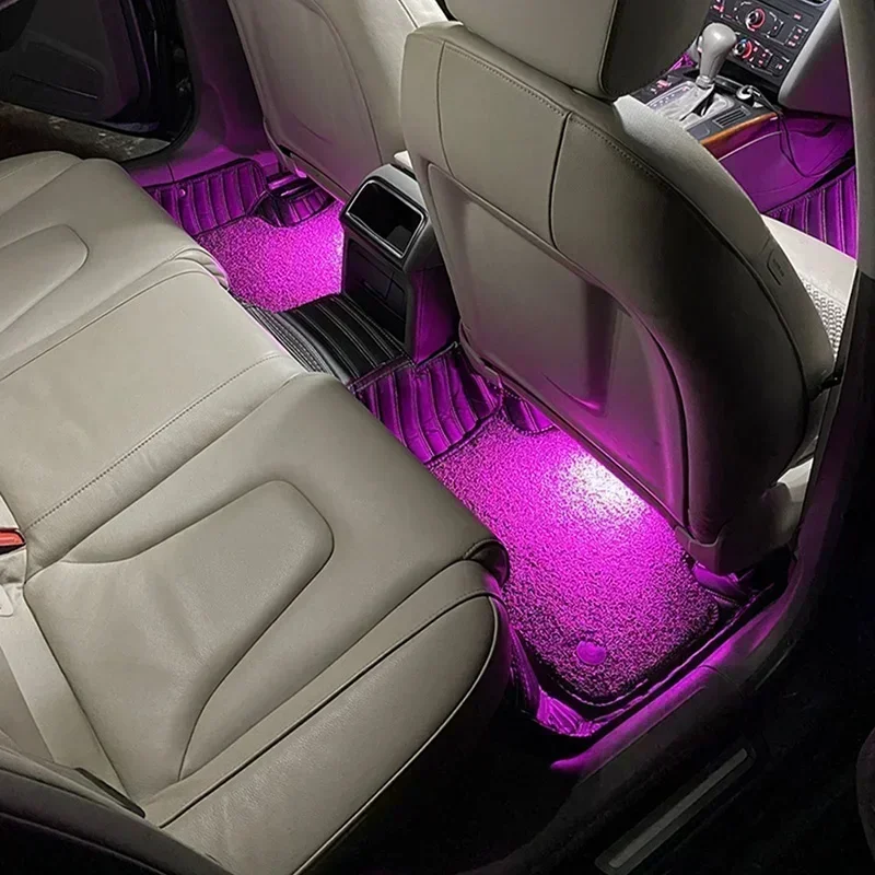 LED Car Footwell Lamp For Skoda Octavia Rapid Karoq Kodiaq Superb 2015--2022 Atmosphere Light Interior Accessories