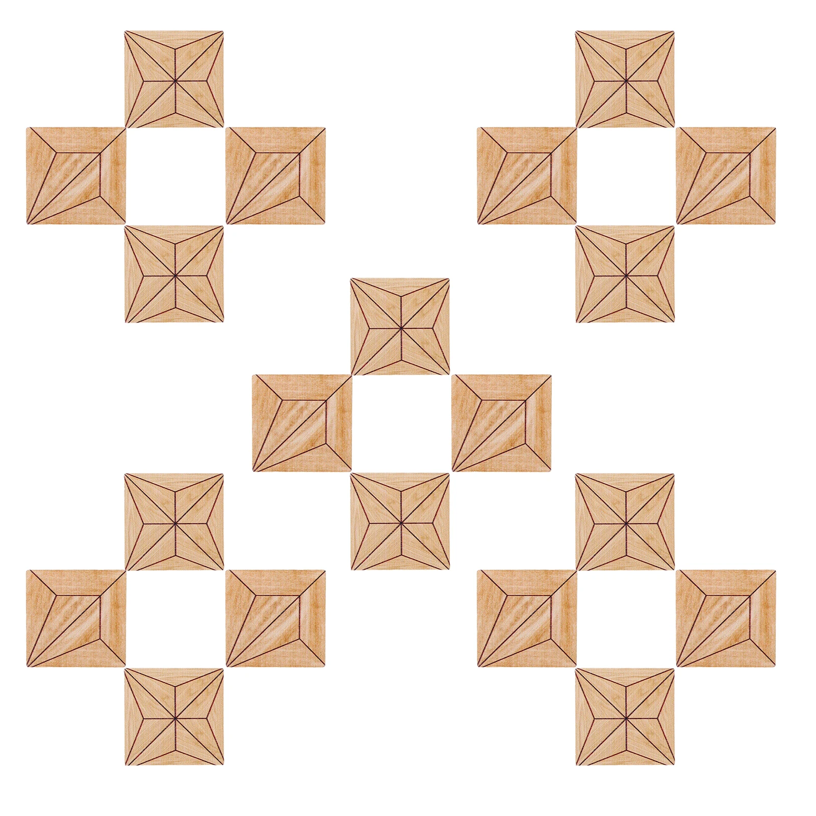 

20 Pcs Decors Dollhouse Floor Wood Flooring Tile Miniatures Khaki Accessories Building Supplies
