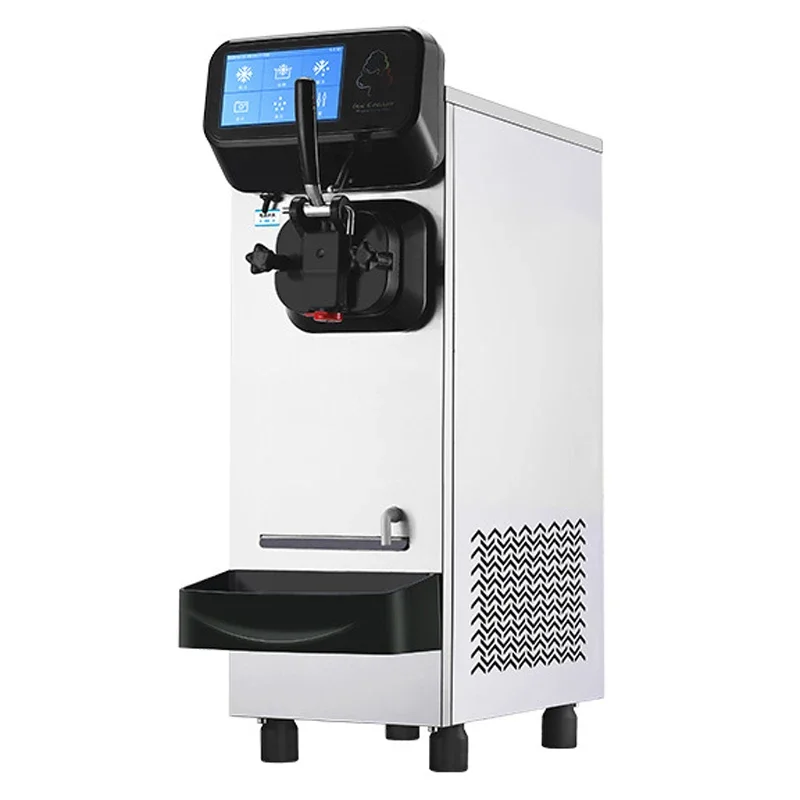 Macchina per gelato commerciale Piccolo touch screen automatico Stalla Desktop Sundae Cono 18-21L/H 1800W