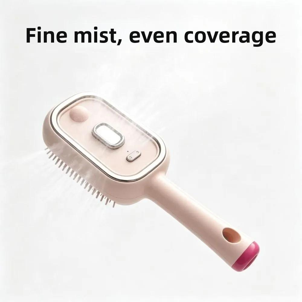 Portable Electric Hair Care Spray Massage Comb Anti-static Self-cleaning Hairbrush Scalp Massager Women Girls