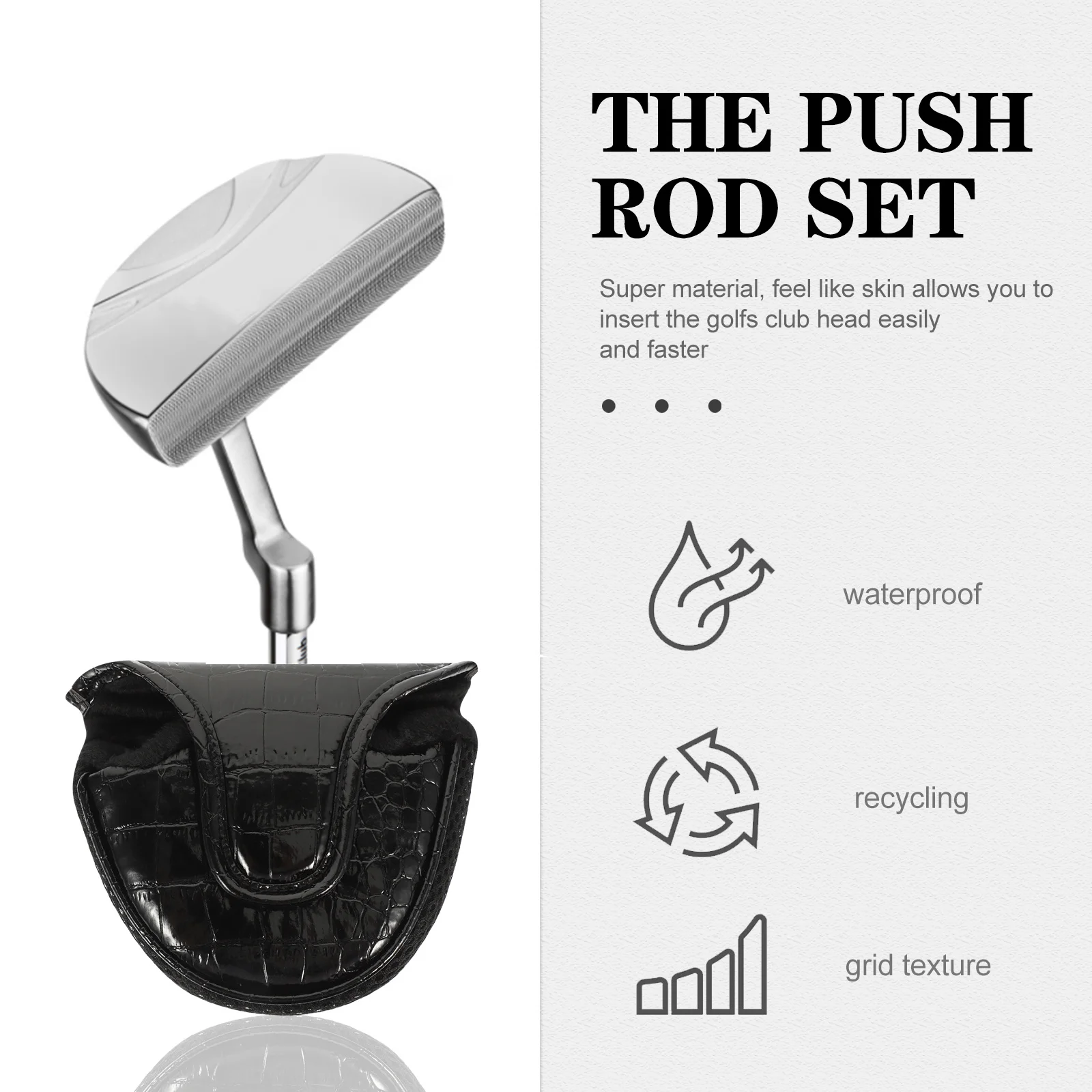 

Golfs Club Head Cover PU Durable Protective Putter Sleeve Wear-Resistant Golf Clubs Accessories Golfs Accessories for Men