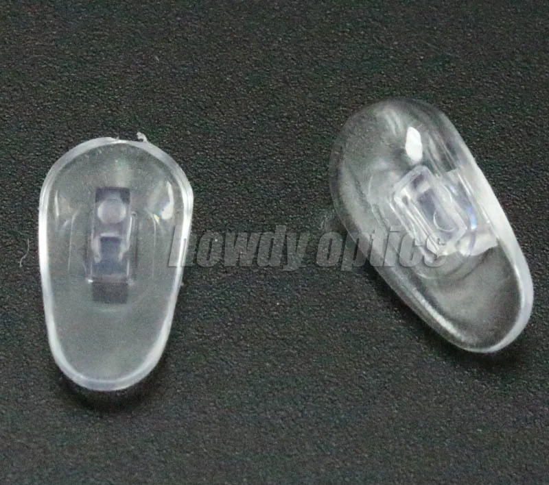 100pcs Eyeglasses PVC Nose Pads Size 14mm  Push-in Type Glasses Accessories