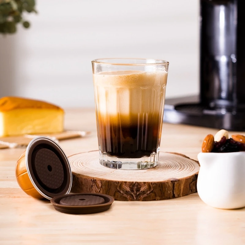 2PCS再利用可能なコーヒーカプセル空のポッドフィルターカップマシンコーヒー