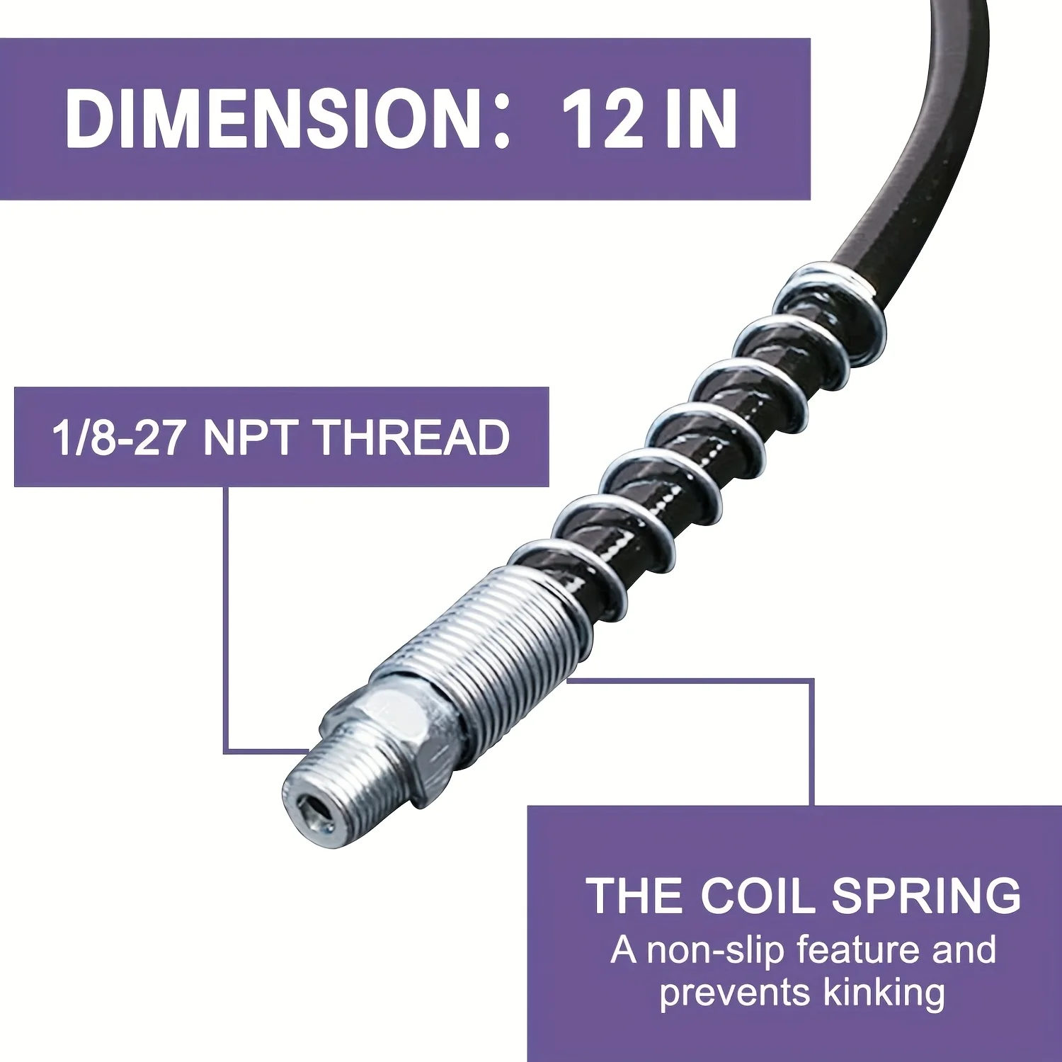 ملحق مسدس الشحوم - موزع إبرة، 2 فوهة إبرة، 90 °   محول مقرنة الشحوم، مقرنة، خرطوم 12 بوصة، منظف تركيب زيرك
