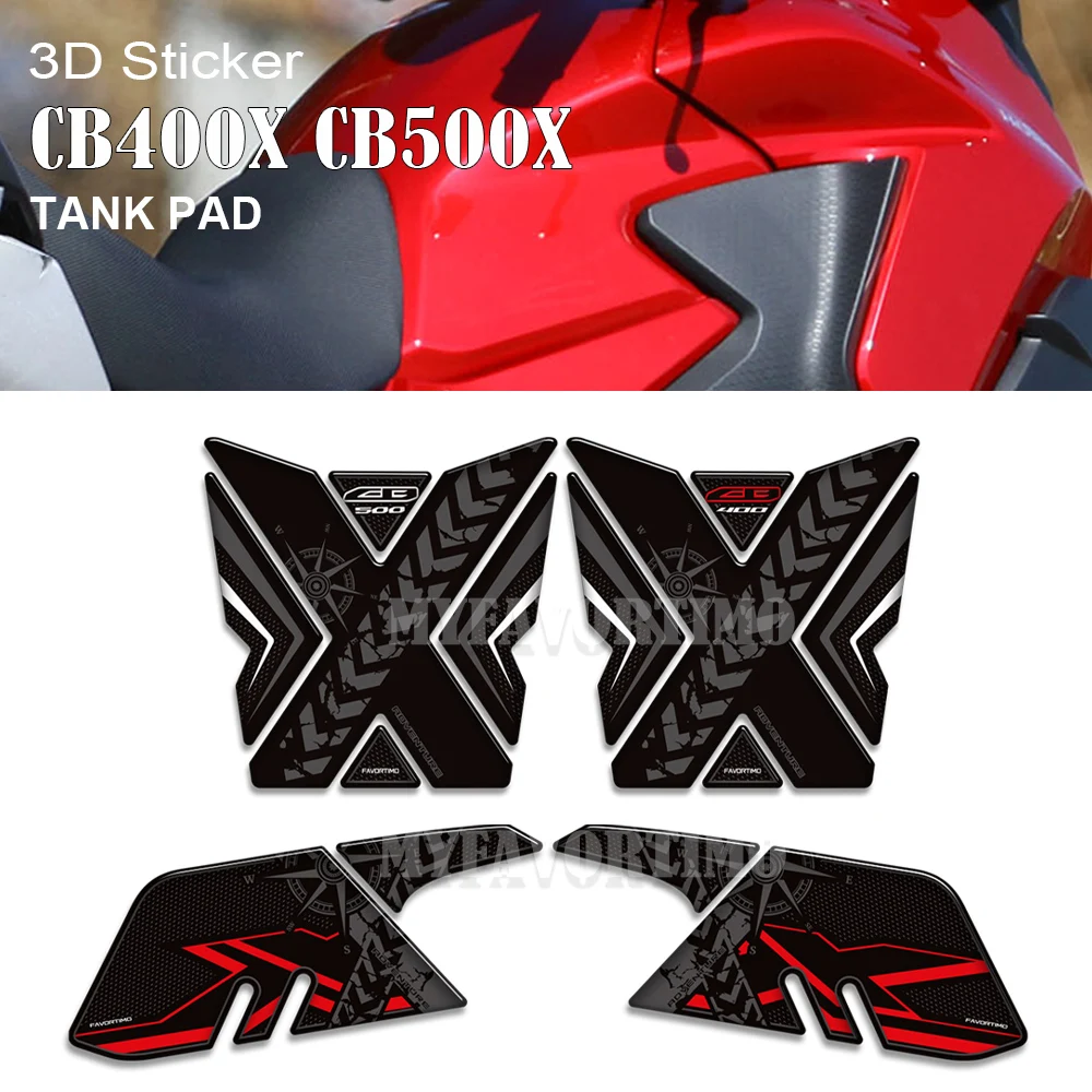 For Honda CB400X CB500X CB 400 500 X CB 400X CB 500X Motorcycle Fuel Oil Side Tank Pad Kit Knee Protector Stickers Decals Kit