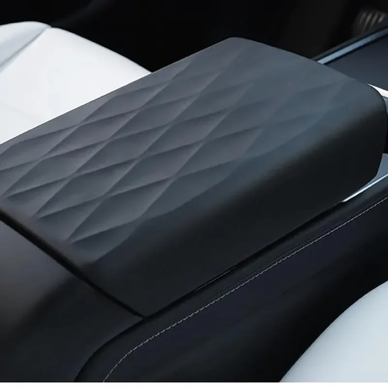 

For Tesla Model 3/Y TPE Central Console Armrest Cover Scratchproof Wear-Resistant Armrest Box Protector Decor Modification