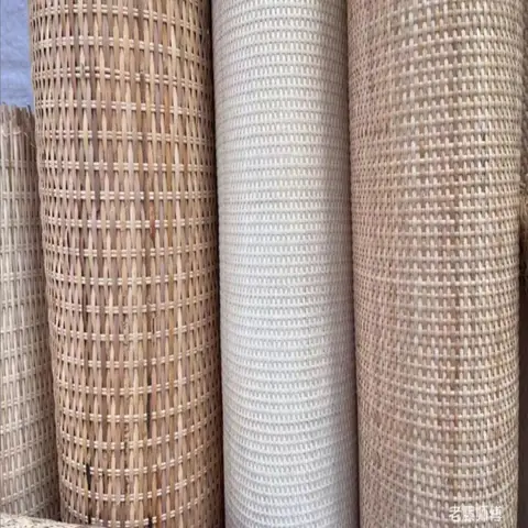 15M Natural Rattan Indonesian Cane Webbing Roll 40/45/50/60/70/80cm Wide Furniture Decoration Handmade Weaving Chair Cabinet