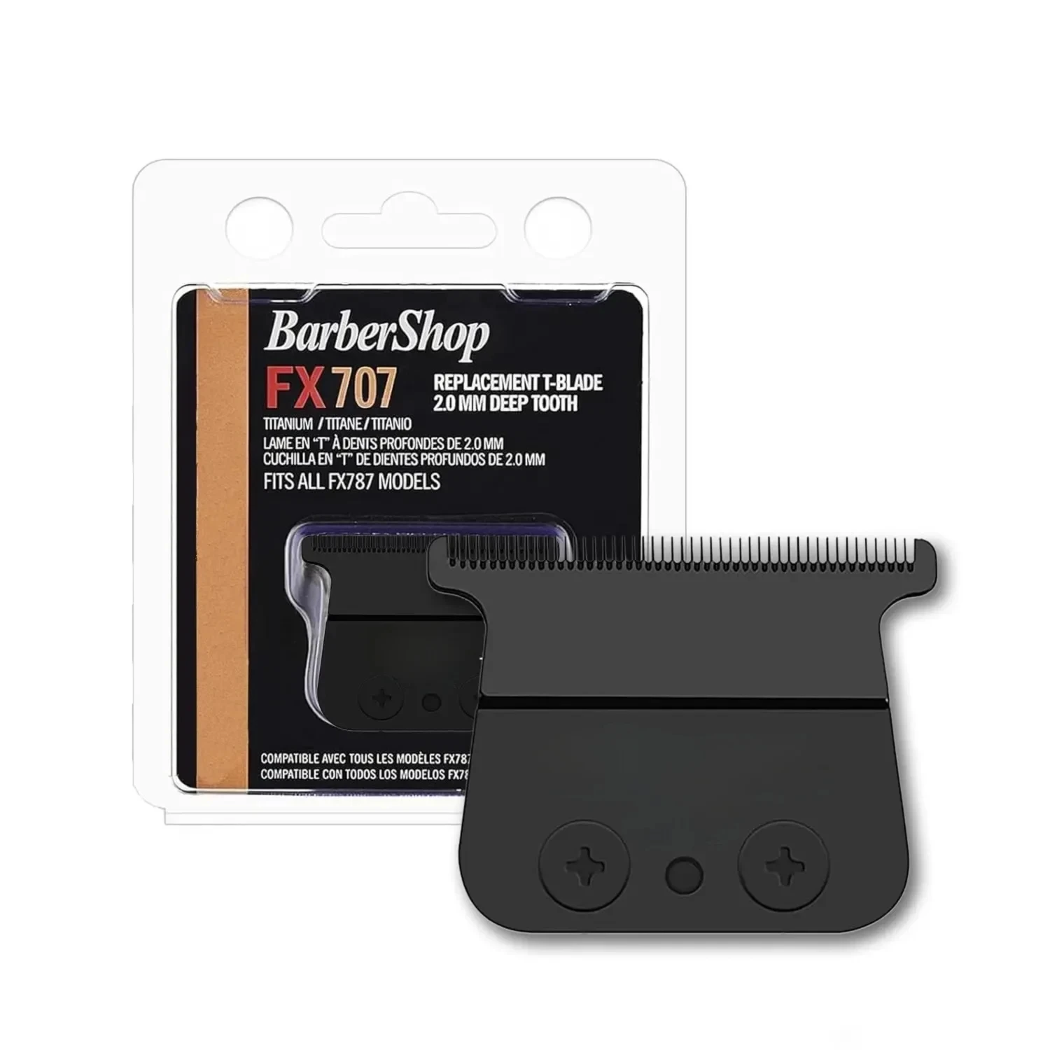 FX707 Black DLC Replacement Blades Compatible with BaByliss Barberology FX787 & FX726 Trimmer ,Replacement Head DLC 2.0
