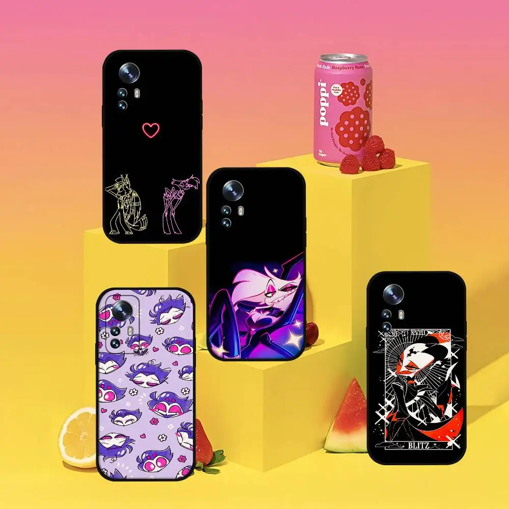 

Anime H-hazbin Hotel Phone Case For Xiaomi 11 12 Redmi Note 11 5G 8T 9A 9 10T Note 8 9 12SUltra Shockproof, Slim, Black,Case