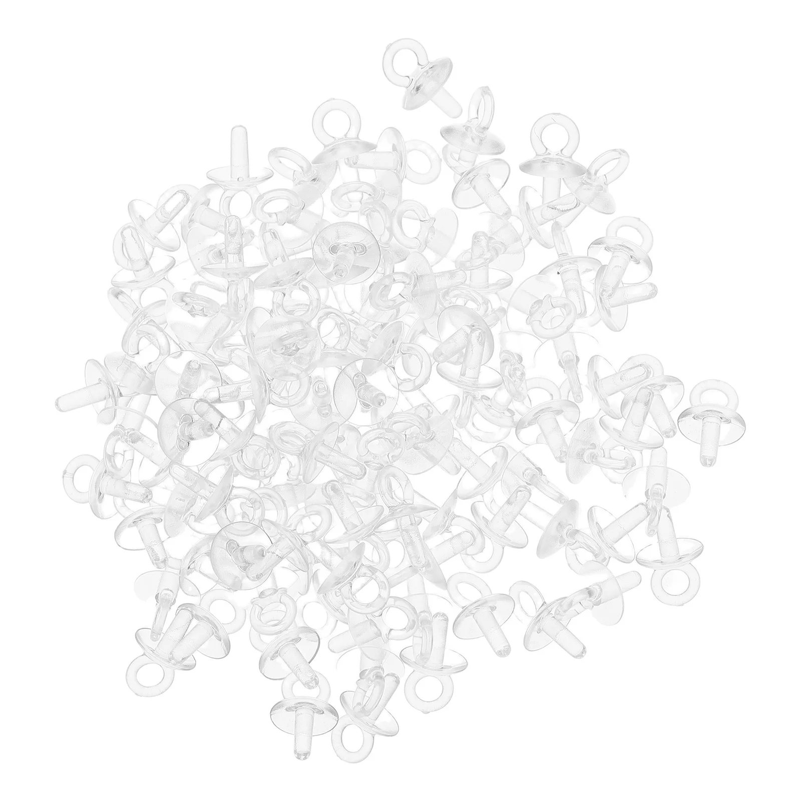 100 قطعة كأس الراتنج العين دبابيس شفافة اللؤلؤ قلادة تحديد دبابيس DIY بها بنفسك صنع المجوهرات الاكسسوارات العالمي استبدال حبة