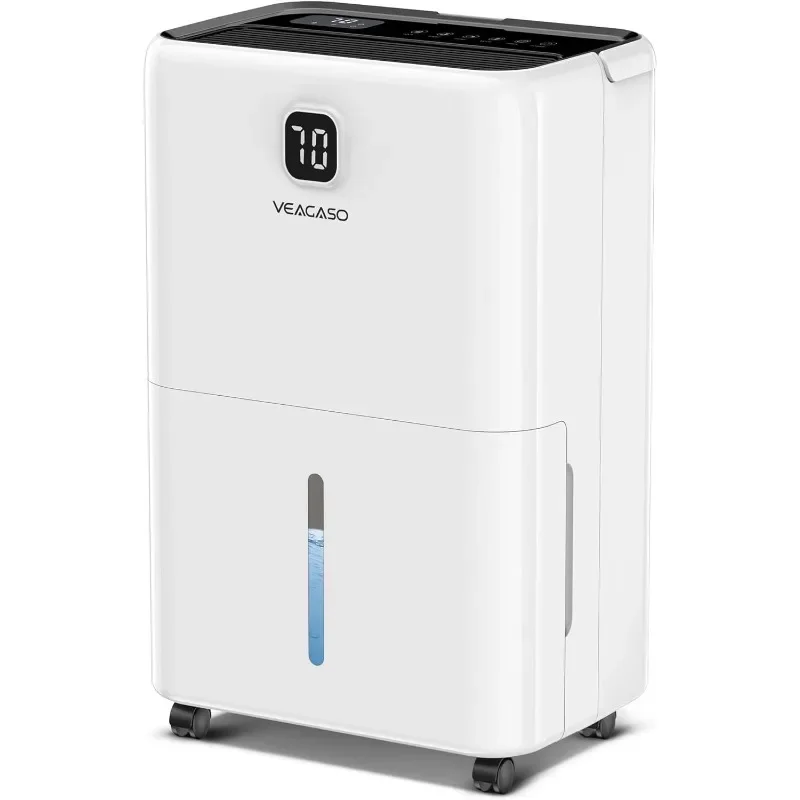 5,500 Sq. Ft Dehumidifier for Basement, VEAGASO 80 Pints Dehumidifiers for Home, Large Room, Bedroom with Drain Hose