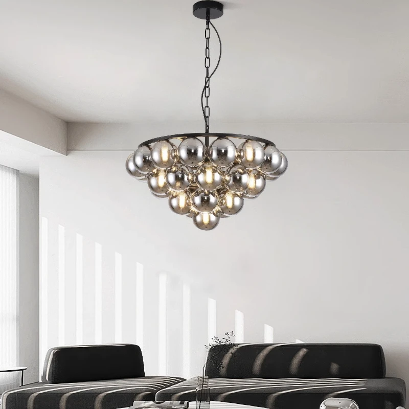 

New Bubble Ball Living Room Pendant Modern Simple Light Luxury High Grade Bedroom Lamp Dining Table Light Fixtures