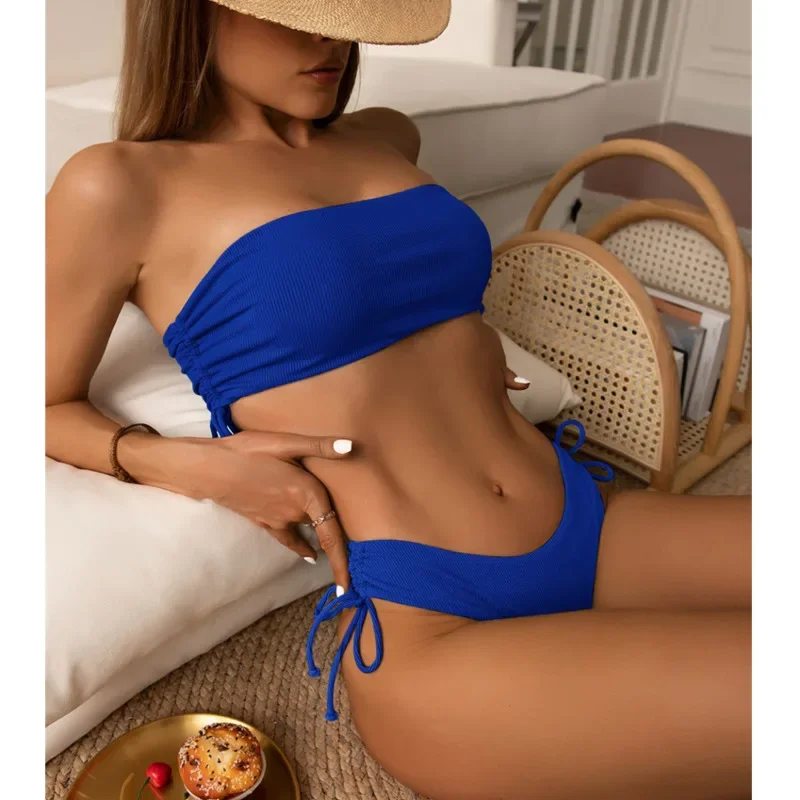 Sexy Solid Bikinis Women's Swimwear Push Up Female Swimsuit Swimming Bathing Suits Brazilian Girls Bikini Set Beach Wear Bather