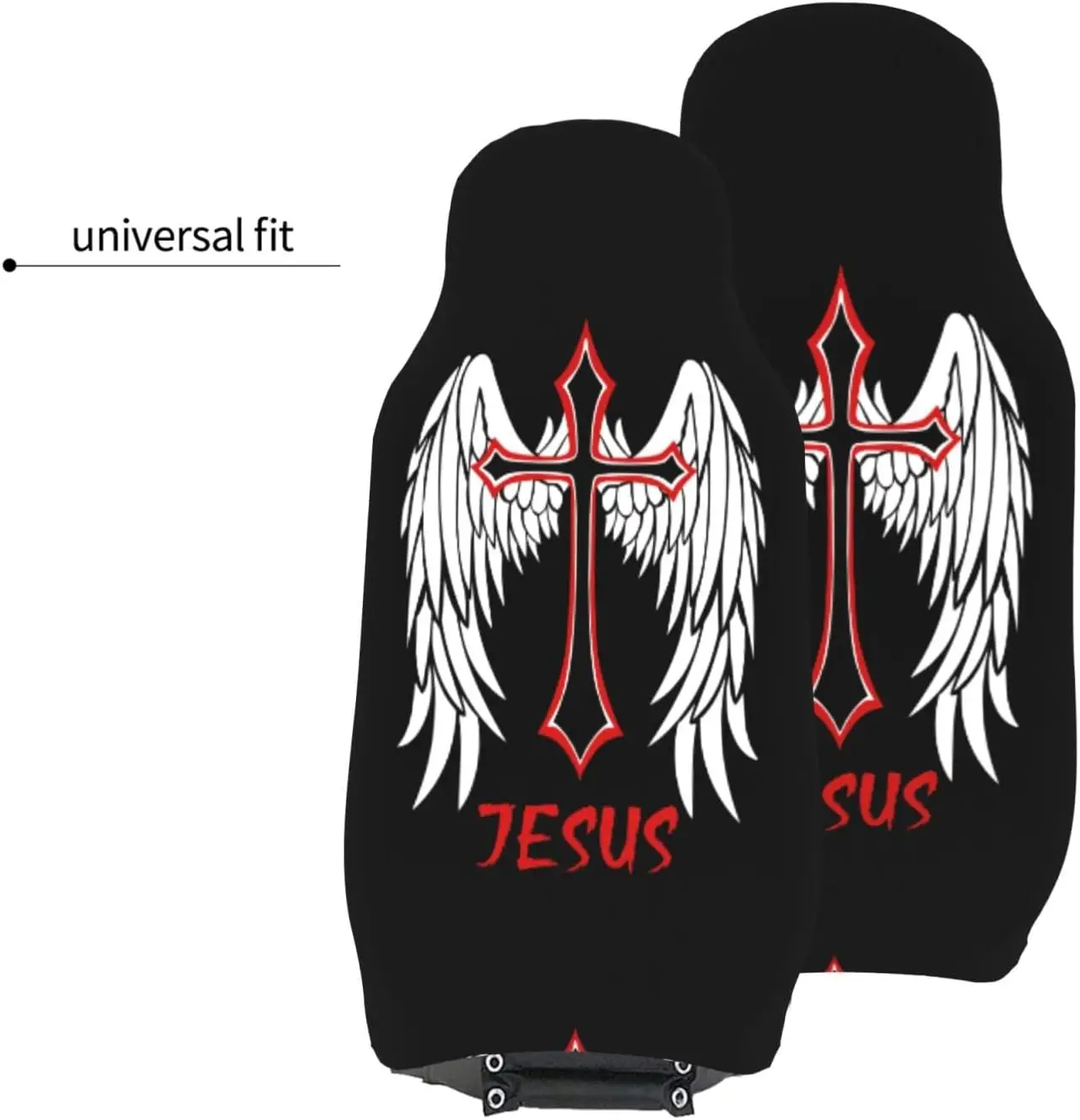 Religious Christian Faith Jesus Car Seat Cover for Men Women Front Seats Protectors Universal Fit Most Cars Suvs and Trucks 2 Pc