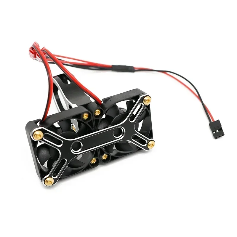 E-Star Hub 4985 1717 Brushless Motor Heat Sink Cooling Fan High Speed Dual Fan Heatsink for ARRMA 1/5 1:5 RC Truck Accessories