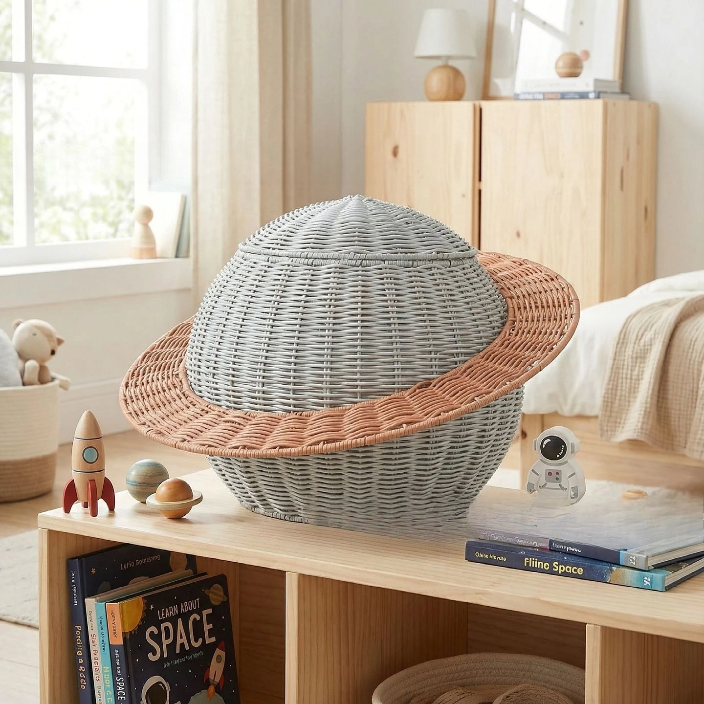 Nordic basket rattan planet  basket living room artifact