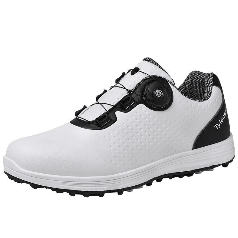 Golf Schoenen Mannen Lederen Waterdichte Automatische Roterende Telescopische Schoenveter Spijkerloze Non Slip Mannen En Vrouwen Golf Schoenen 37-46