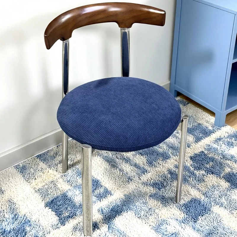 Foshan Factory Italian Modern Antique Simple Stainless Steel Backrest Restaurant Home Premium Soft Bag Desk Chair