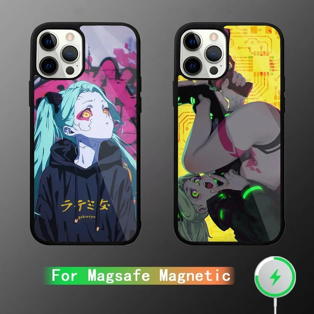 C-CyberpunkS Anime Rebecca  Phone Case For iPhone 16,15,14,13,12,11,Plus,Pro,Max Mini Magsafe Magnetic Wireless Charging