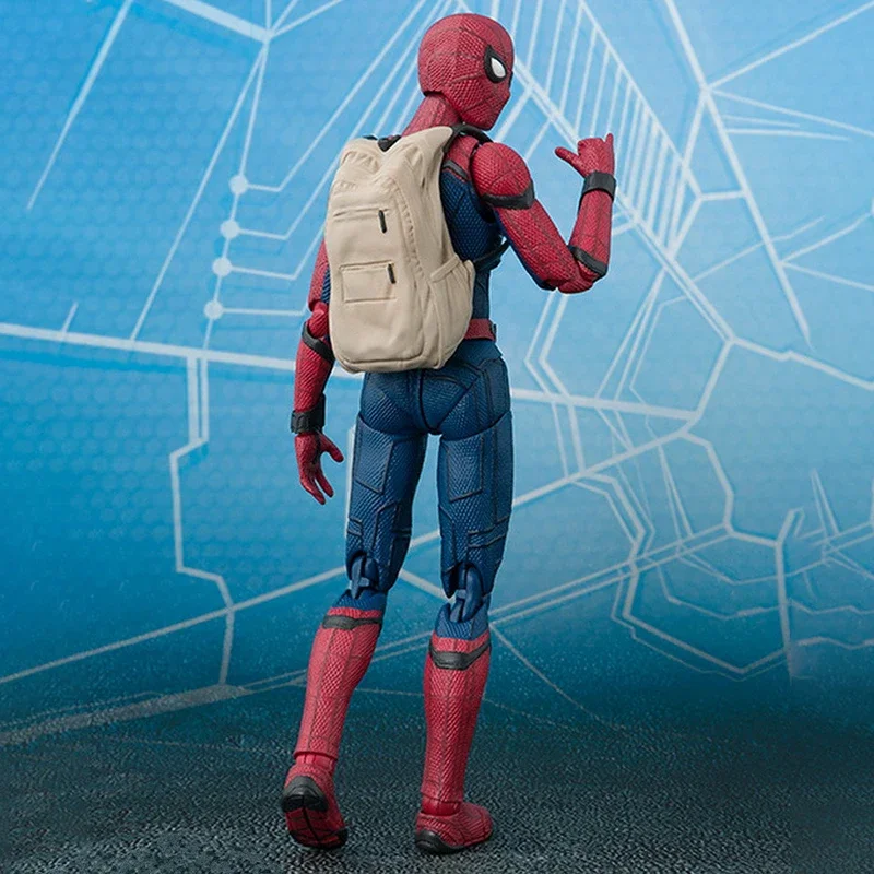 Shf Spider-Man: Hoomecoming Figurki Avengers Ruchomy model Marvel Peter Parker Figurka akcji Kolekcja PVC Zabawki na prezenty dla dzieci