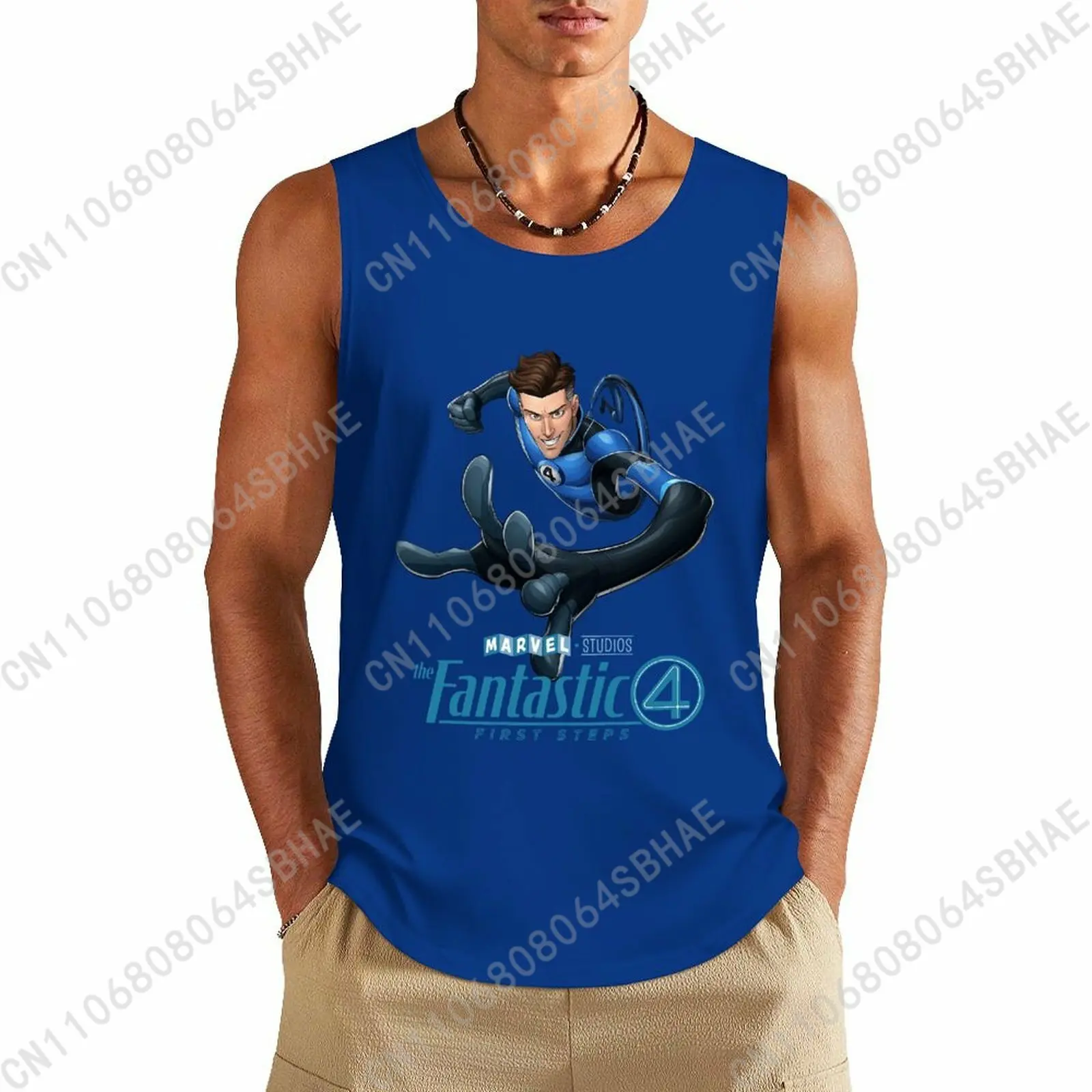 

Marvel Mister Fantastic Custom Pattern Mens Cotton Tank Top Cotton Sleeveless Shirt Men Undershirt Personalized Gifts Cosplay