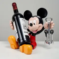 Kawaii Disney Mickey Mouse creative simple cartoon character wine rack ornaments cute cartoon wine cabinet decoration wholesale