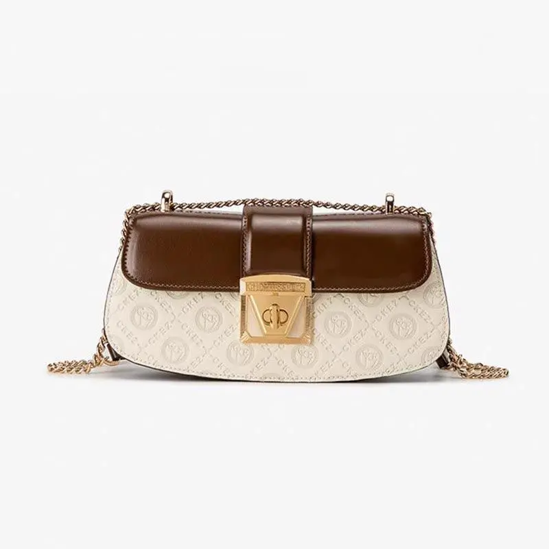 

Niche Light Luxury Contrasting Color Handbag Women's New Small Square Bag High-end Shoulder Messenger Bag Temperament Fashion