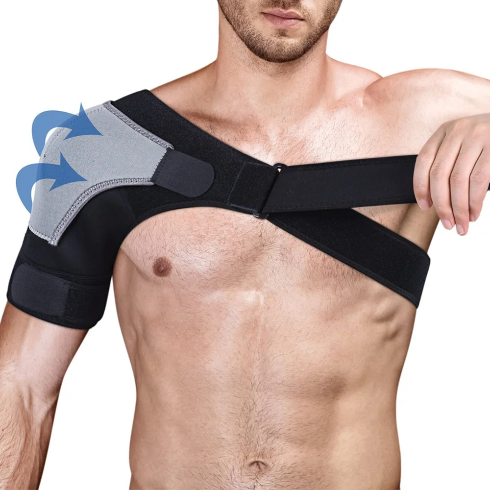 Adjustable Shoulder Support Brace Compression Wrap Strap for Torn Rotator Cuff,AC Joint Pain Relief,Dislocated Shoulder,Injuries