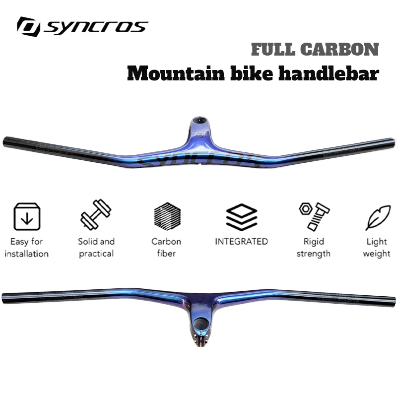 Syncros Carbon Fiber Chameleon MTB Integrierter Lenker mit -17° ° Steuerschaft-Mountainbike-Teile in verschiedenen Größen für verbesserte Kontrolle – Detail 1