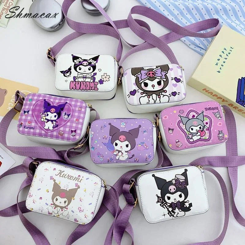 

Cute Sanrio Kuromi Large Capacity Children's Shoulder Bag Fashion Trendy Crossbody Bags Girly Handbag Casual Tote Bags Kids Gift